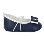 Baby Girls Navy & White Shoes, 1, hi-res