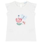 Younger Girls Ivory Butterfly Skirt Set, 1, hi-res