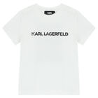 Boys White Logo T-Shirt, 1, hi-res