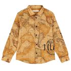 Boys Beige Geo Map Shirt, 1, hi-res