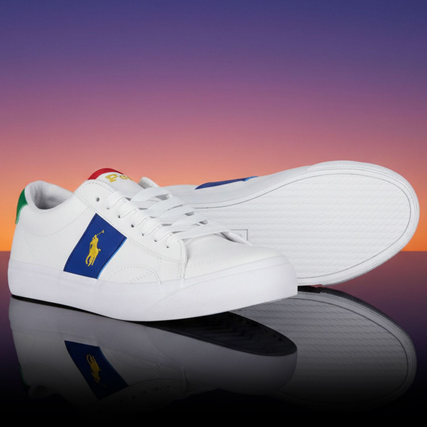 Boys White Logo Trainers, 1, hi-res