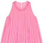 Girls Pink Chiffon Pleated Dress, 1, hi-res