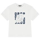 Boys White American Football T-Shirt, 1, hi-res