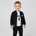 Younger Boys Black & White Logo 3-Piece Tracksuit, 1, hi-res