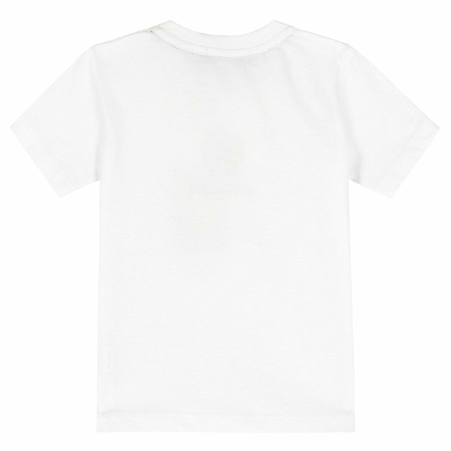 Younger Boys White & Gold Logo T-Shirt, 2, hi-res