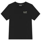 Girls Black Logo T-Shirt, 1, hi-res