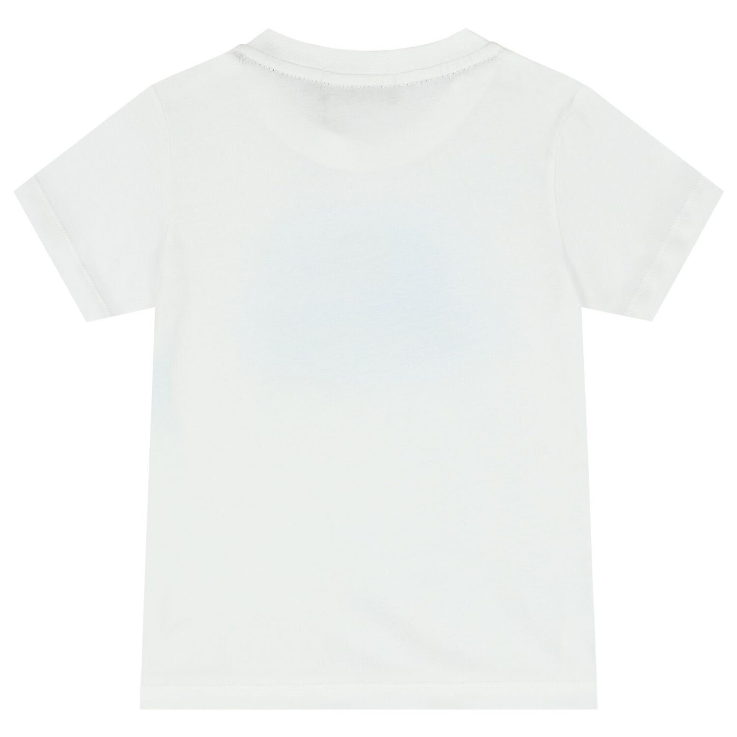 Younger Boys White Logo T-Shirt, 1, hi-res