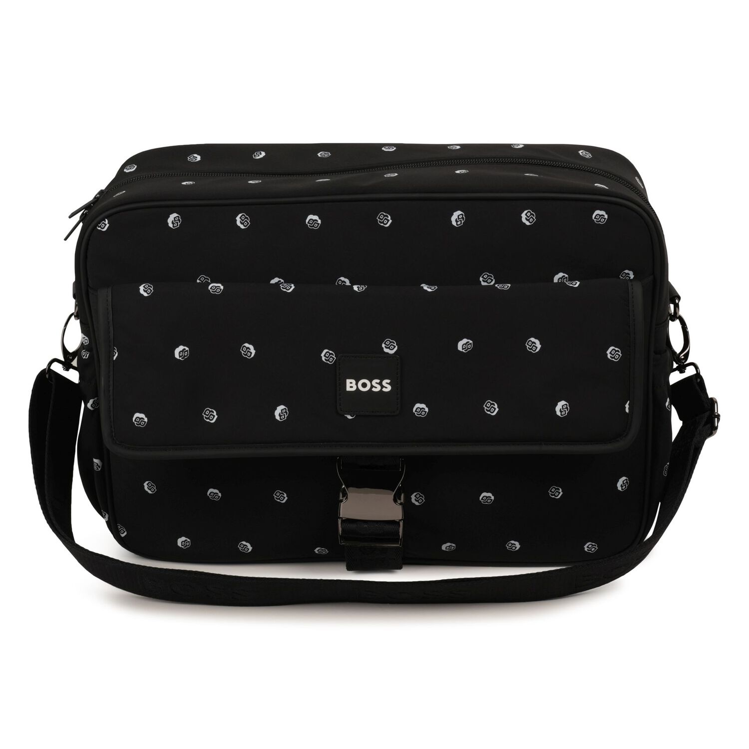 Black Logo Baby Changing Bag, 1, hi-res image number null