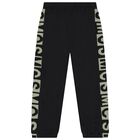 Boys Black Logo Joggers, 1, hi-res