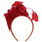 Girls Red Feather Headband, 1, hi-res