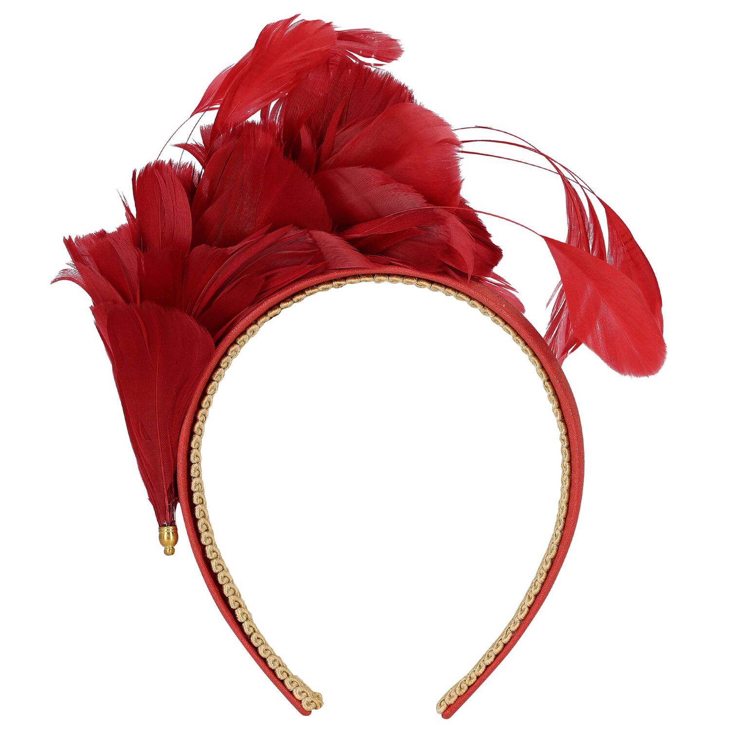 Girls Red Feather Headband, 1, hi-res image number null
