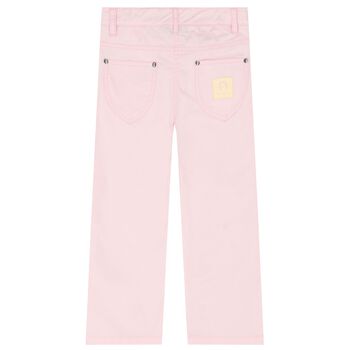 Girls Pink Logo Trousers