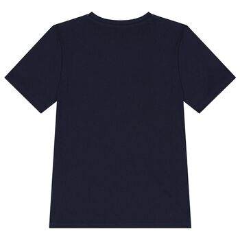 Boys Navy Blue Logo T-Shirt