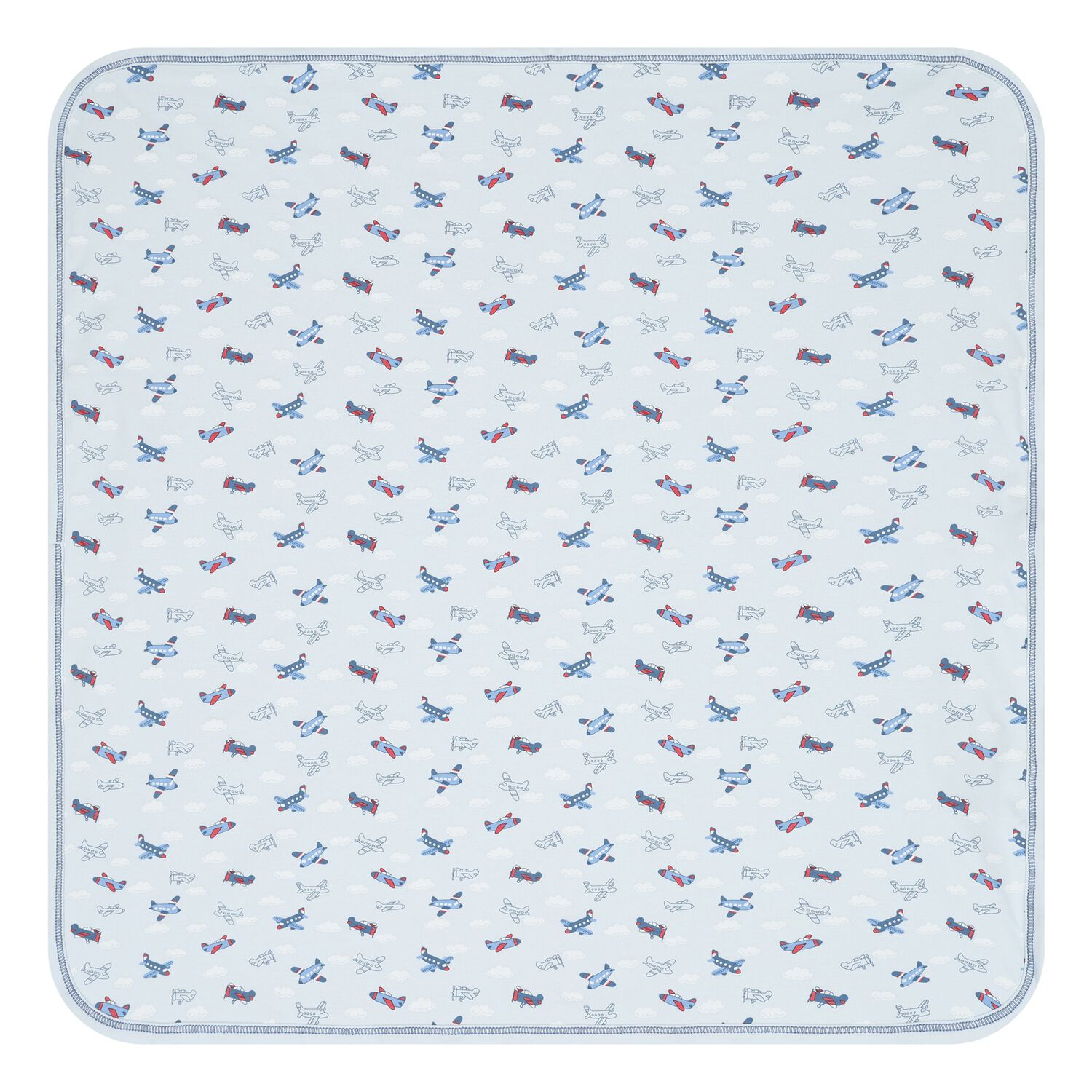 Baby Boys Blue Sky-High Planes Blanket, 1, hi-res