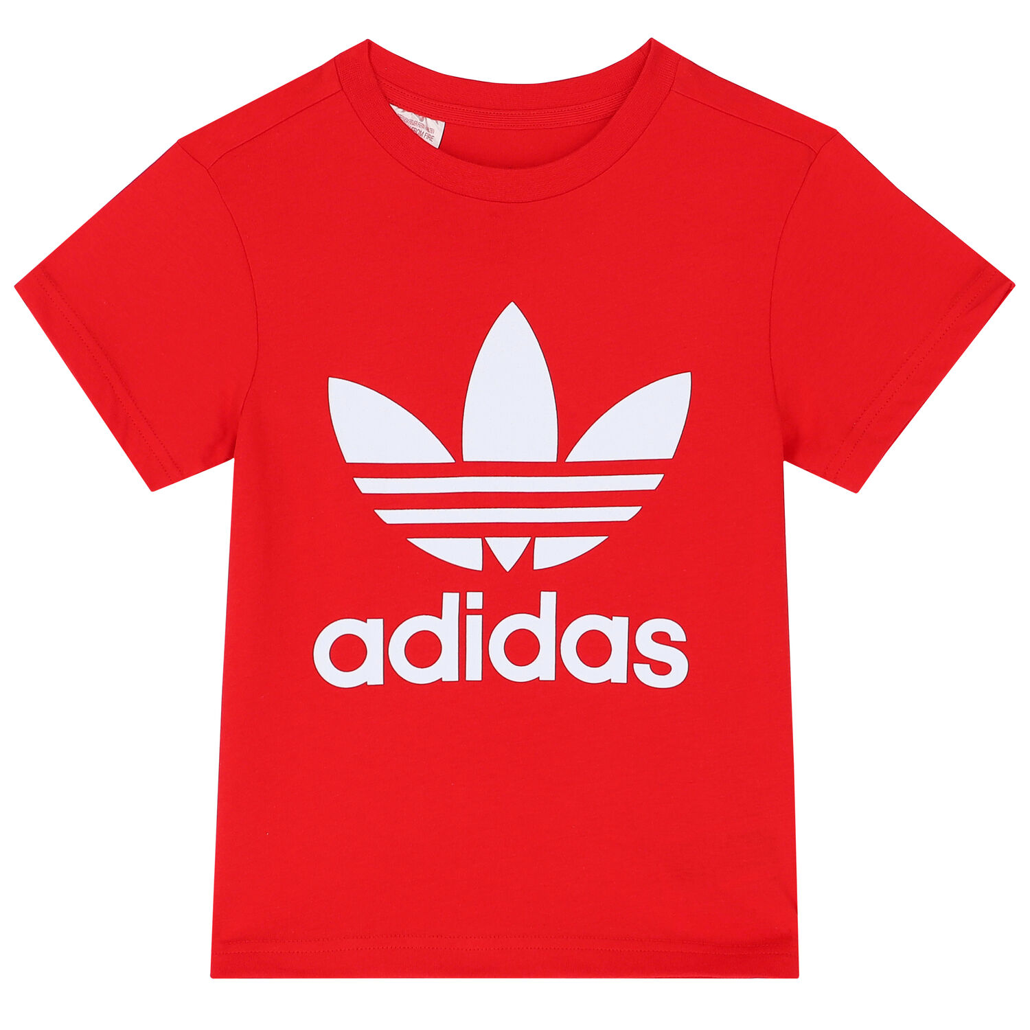 Boys Red Trefoil Logo T-Shirt, 3, hi-res