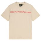 Boys Beige & Black Logo Shorts Set, 2, hi-res