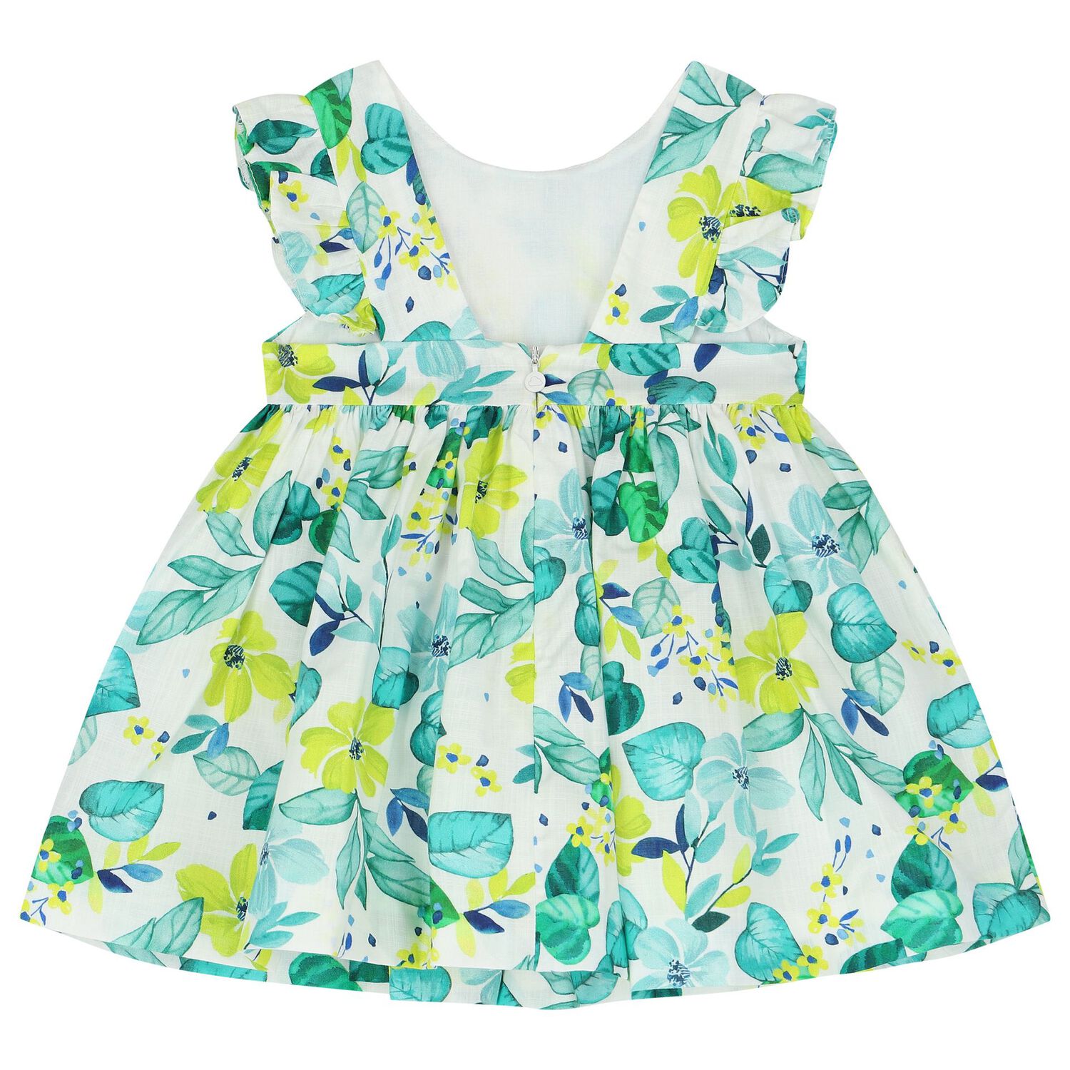 Younger Girls Girls Green Floral Dress, 1, hi-res image number null