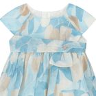 Younger Girls Ivory & Blue Floral Dress, 1, hi-res