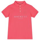 Boys Coral Cotton Logo Polo Shirt, 1, hi-res
