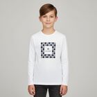 Boys White Logo T-shirt, 1, hi-res