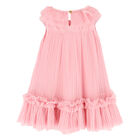 Girls Pink Tulle Dress, 1, hi-res