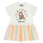 Younger Girls Ivory Bubble Tiger Dress, 1, hi-res