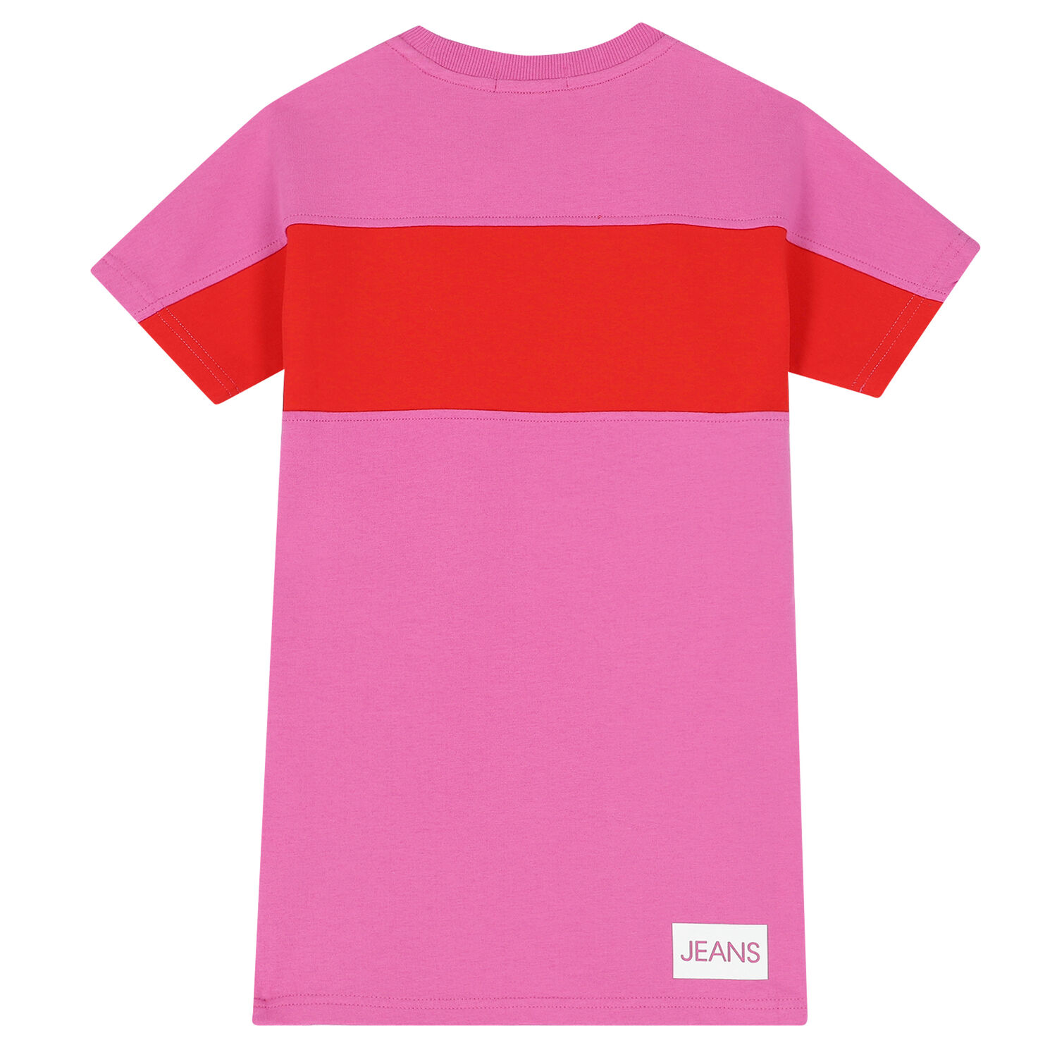 Girls Pink & Red Logo Dress, 1, hi-res