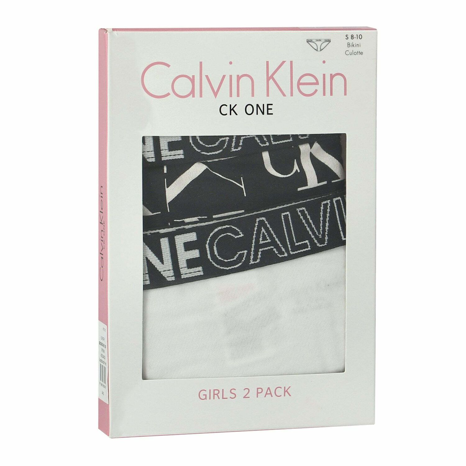 Girls White & Black Bikini Brief (2 Pack), 1, hi-res image number null