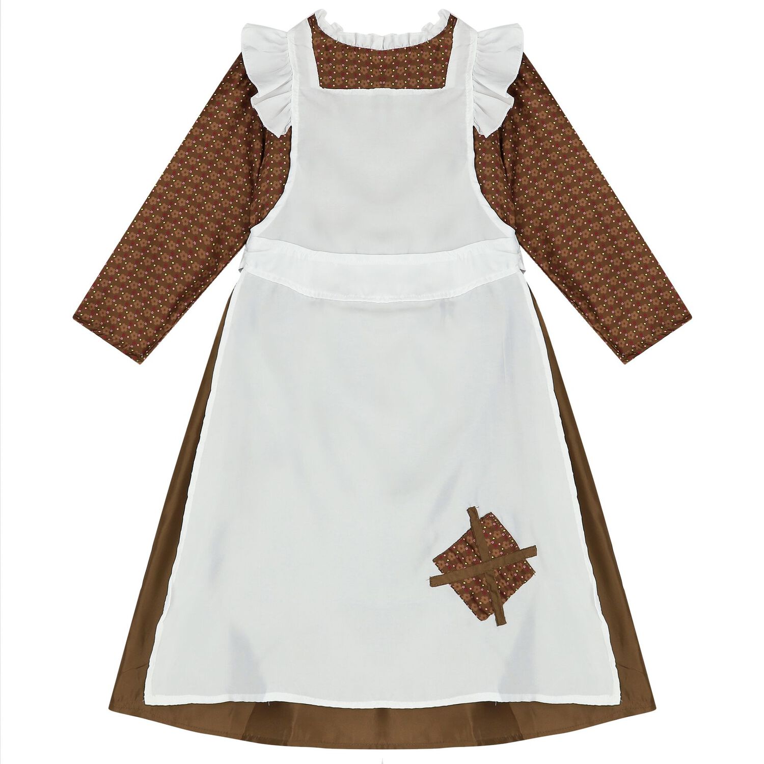 Girls White & Beige Victorian Costume, 1, hi-res image number null