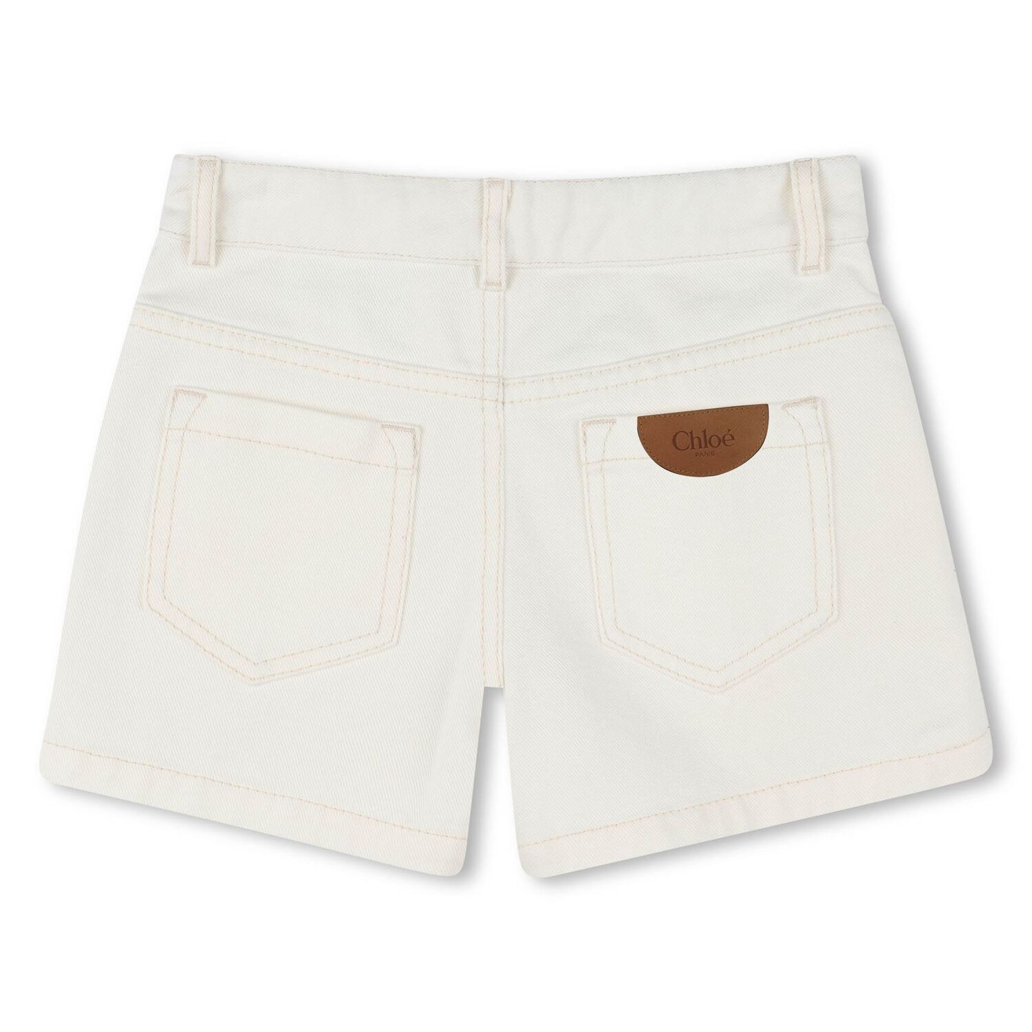 Girls Ivory Shorts, 1, hi-res