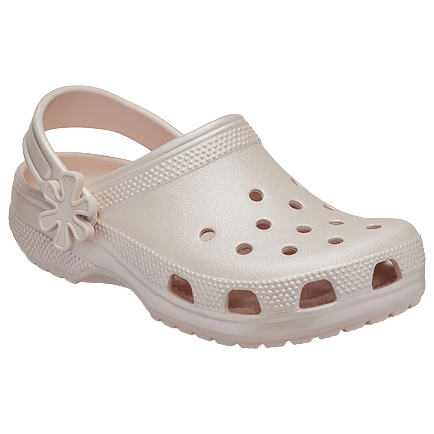 Girls Metallic Beige Classic Clogs Sandals , 1, hi-res