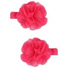 Girls Pink Flower Hairclips ( 2 Pack ), 3, hi-res
