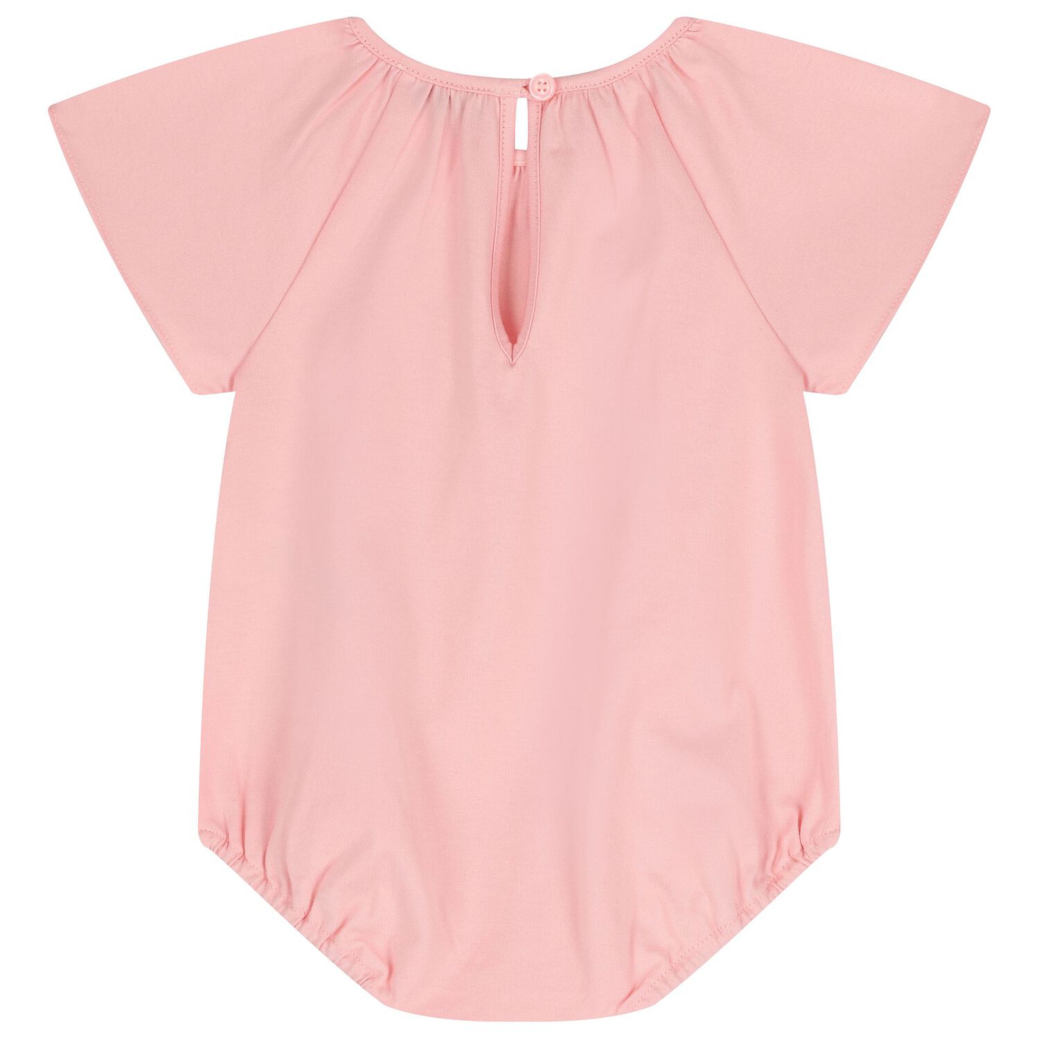 Baby Girls Pink Teddy Bear Bodysuit, 1, hi-res