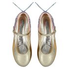 Girls Gold Butterfly Shoes, 1, hi-res
