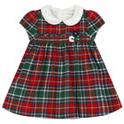 Baby Girls Red & Green Tartan Dress, 1, hi-res