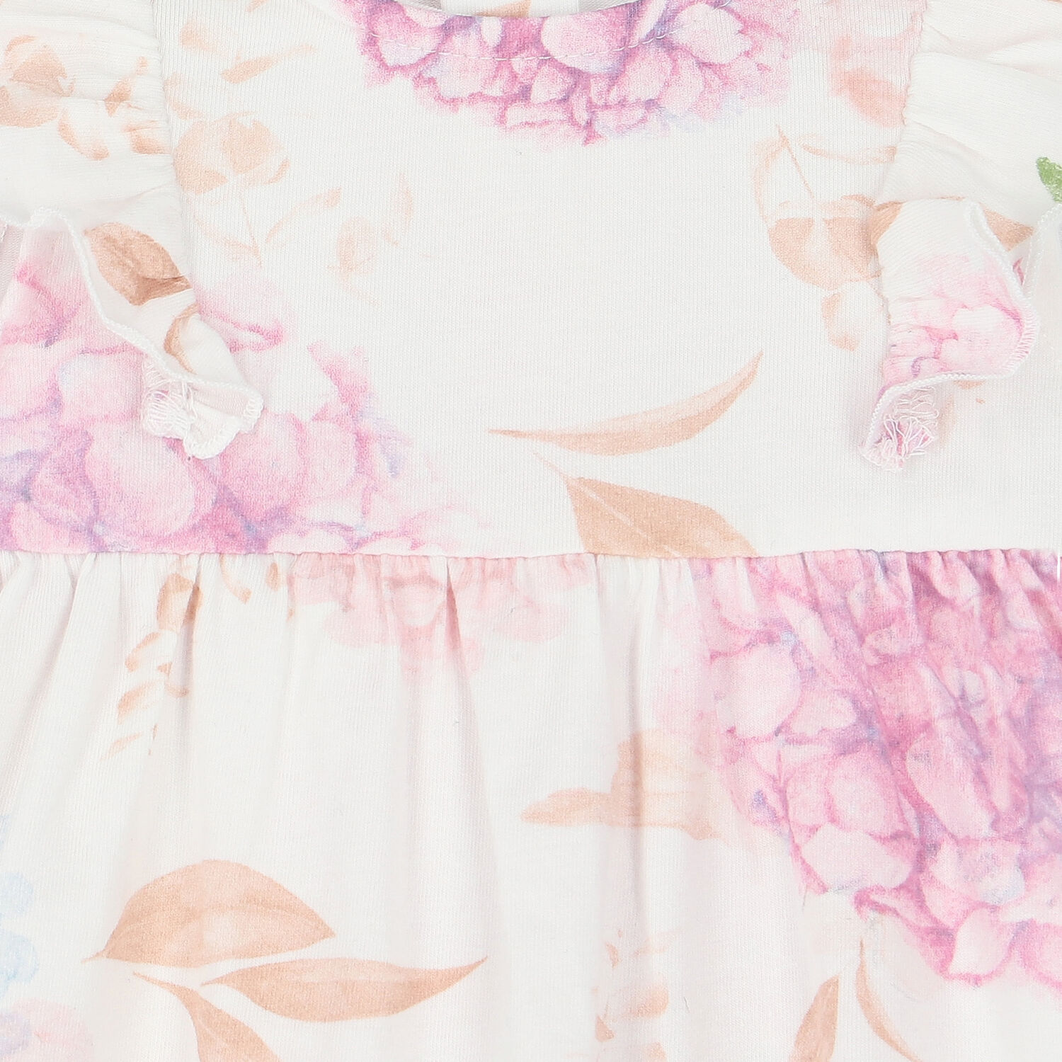 Baby Girls White Floral Dress, 1, hi-res