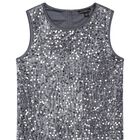 Girls Grey Embellished Dress, 1, hi-res