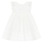 Younger Girls White Floral Dress, 1, hi-res