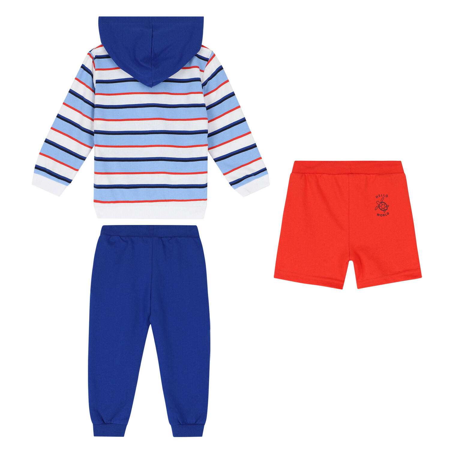 Younger Boys Blue 3 Piece Tracksuit, 1, hi-res image number null