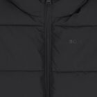 Boys Black Logo Puffer Jacket, 1, hi-res