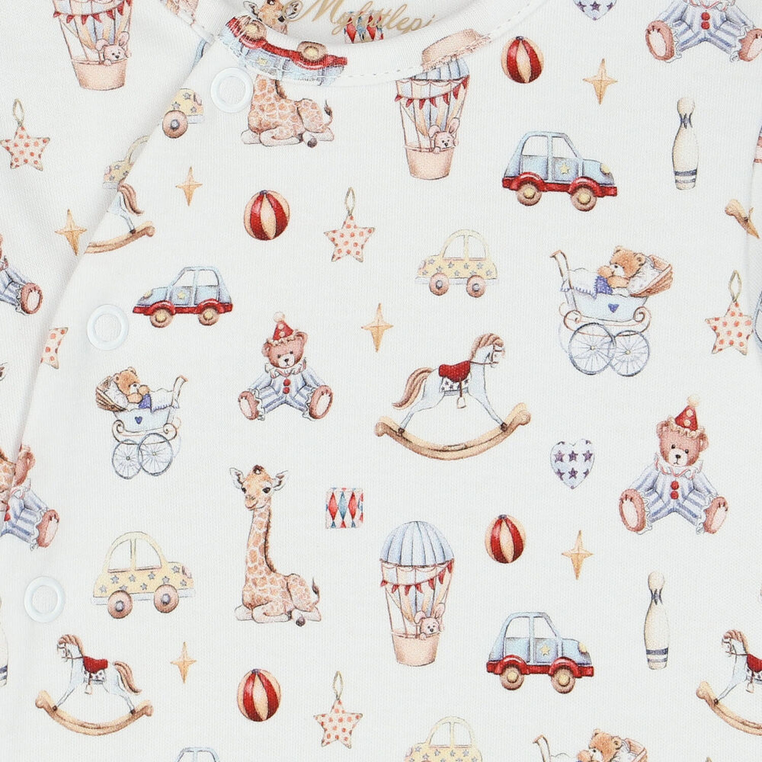 Baby Boys White Toys Babygrow, 1, hi-res