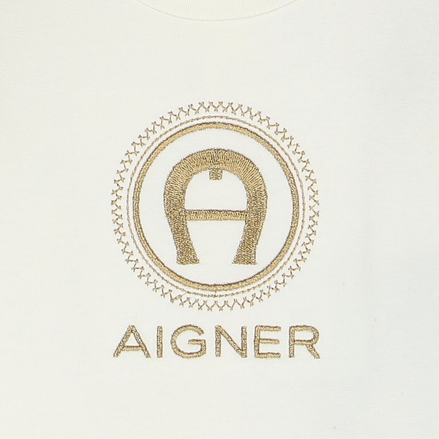 Ivory & Gold Logo Babygrow, 1, hi-res