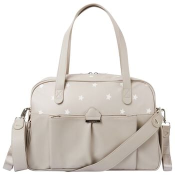 Beige Logo Stars Baby Changing Bag