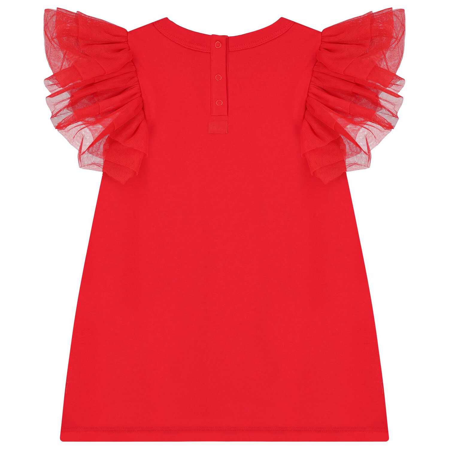 Girls Red Tulle Dress, 4, hi-res