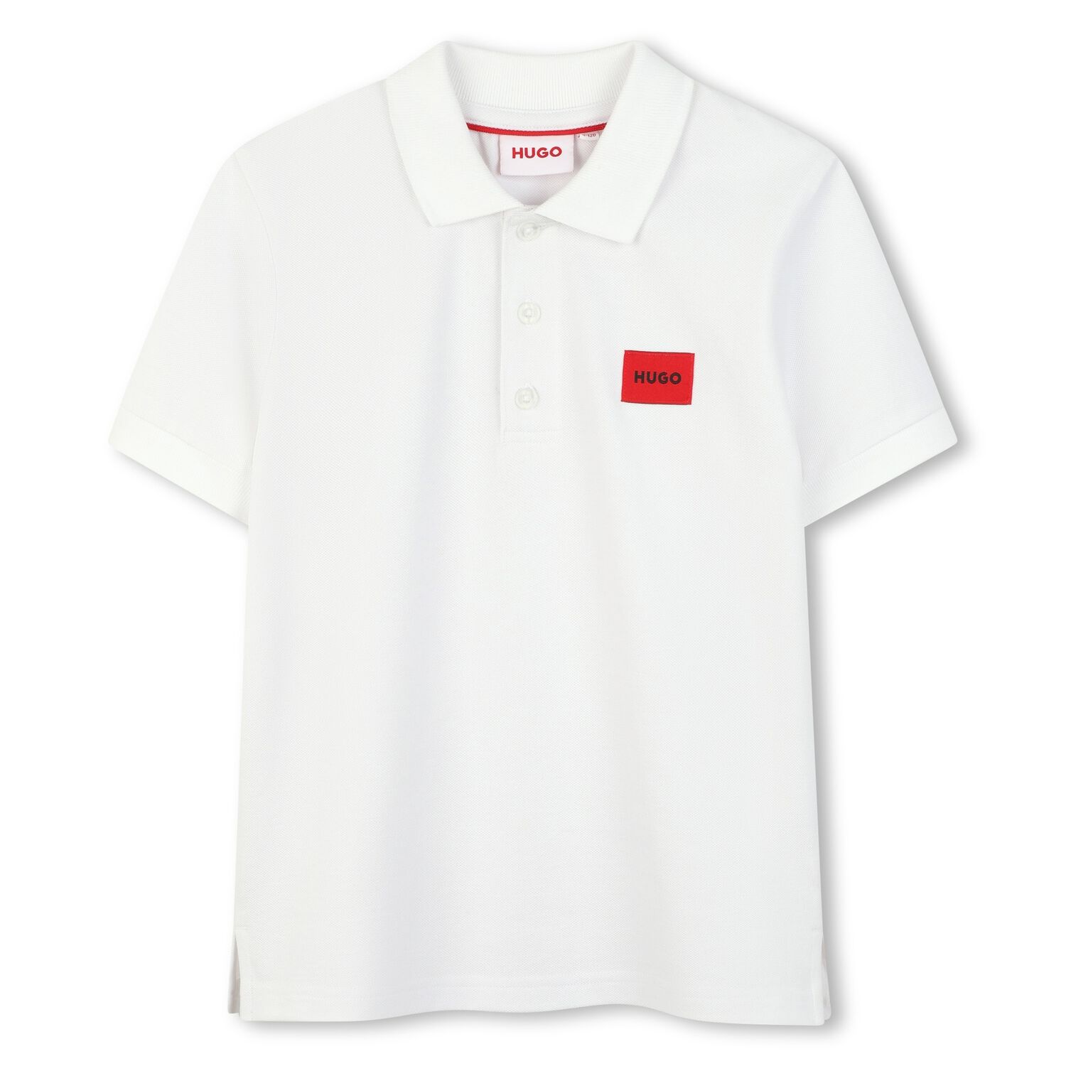 Boys Mini Me White Logo Polo Shirt, 2, hi-res