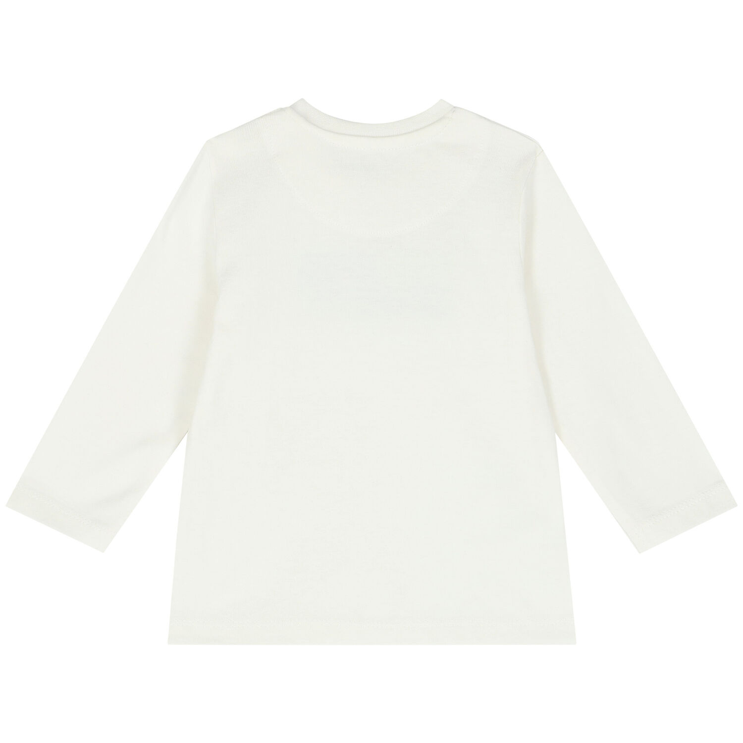 Younger Boys Ivory Logo Long Sleeve Top, 1, hi-res