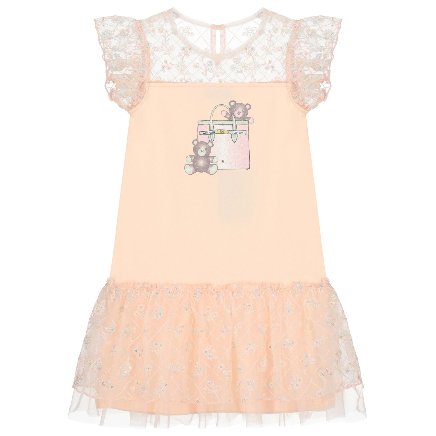 Girls Pink Logo Bag Dress, 1, hi-res