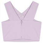 Girls Lilac Crepe Flower Shorts Set, 2, hi-res