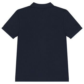 Boys Navy Blue Logo Polo Shirt