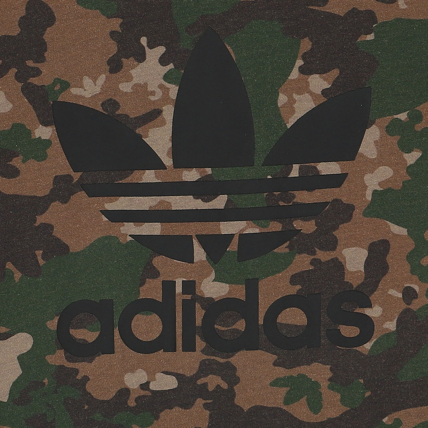 Black & Green Camouflage Trefoil Logo T-Shirt, 1, hi-res